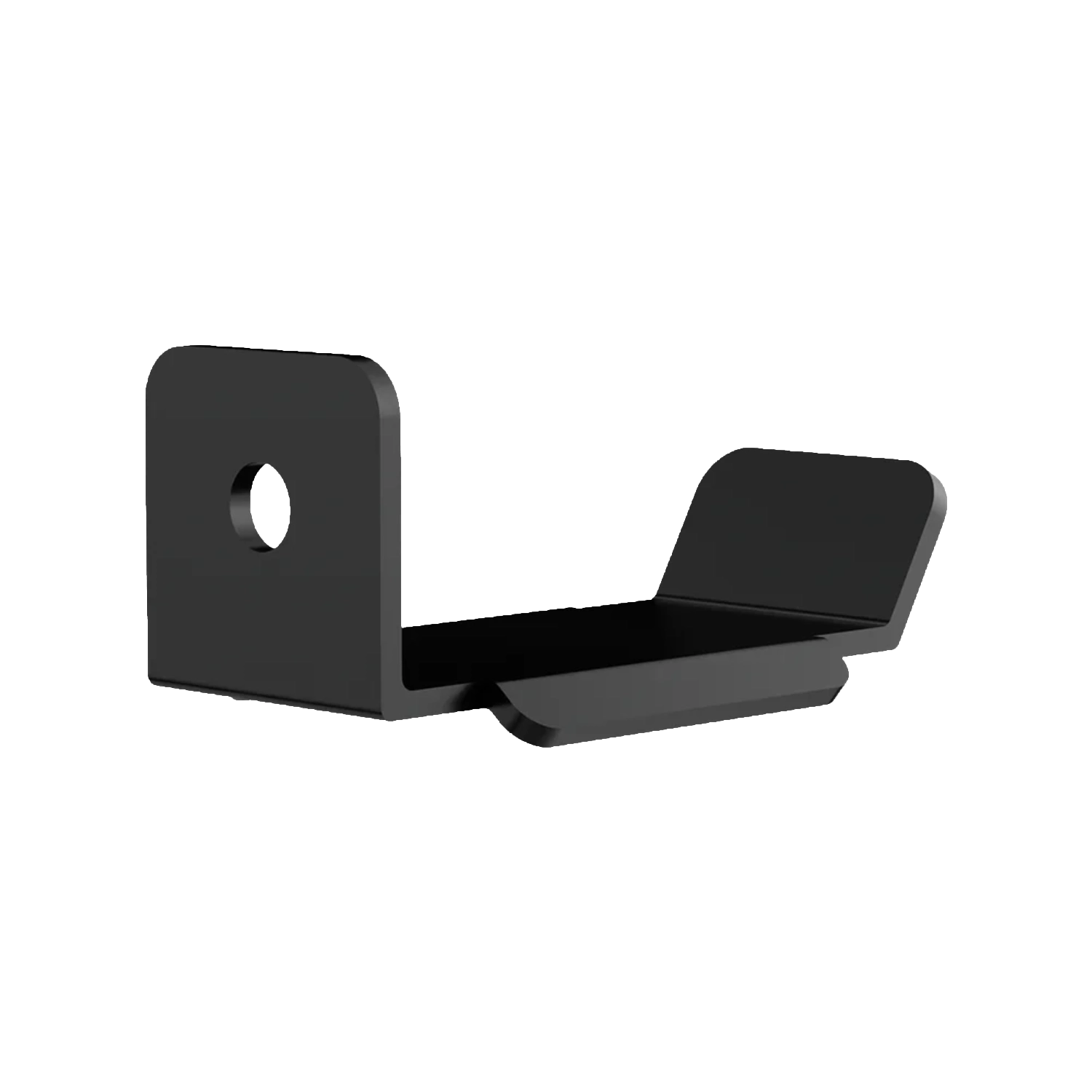Black aluminium SIMGASM Accessory Holder, three-quarter product view